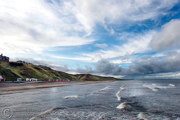 View from Saltburn Pier looking towards Redcar.